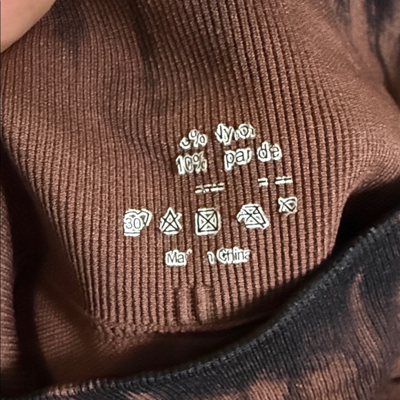 Tie-Dye Brown and Black Shorts - Picture 3 of 6